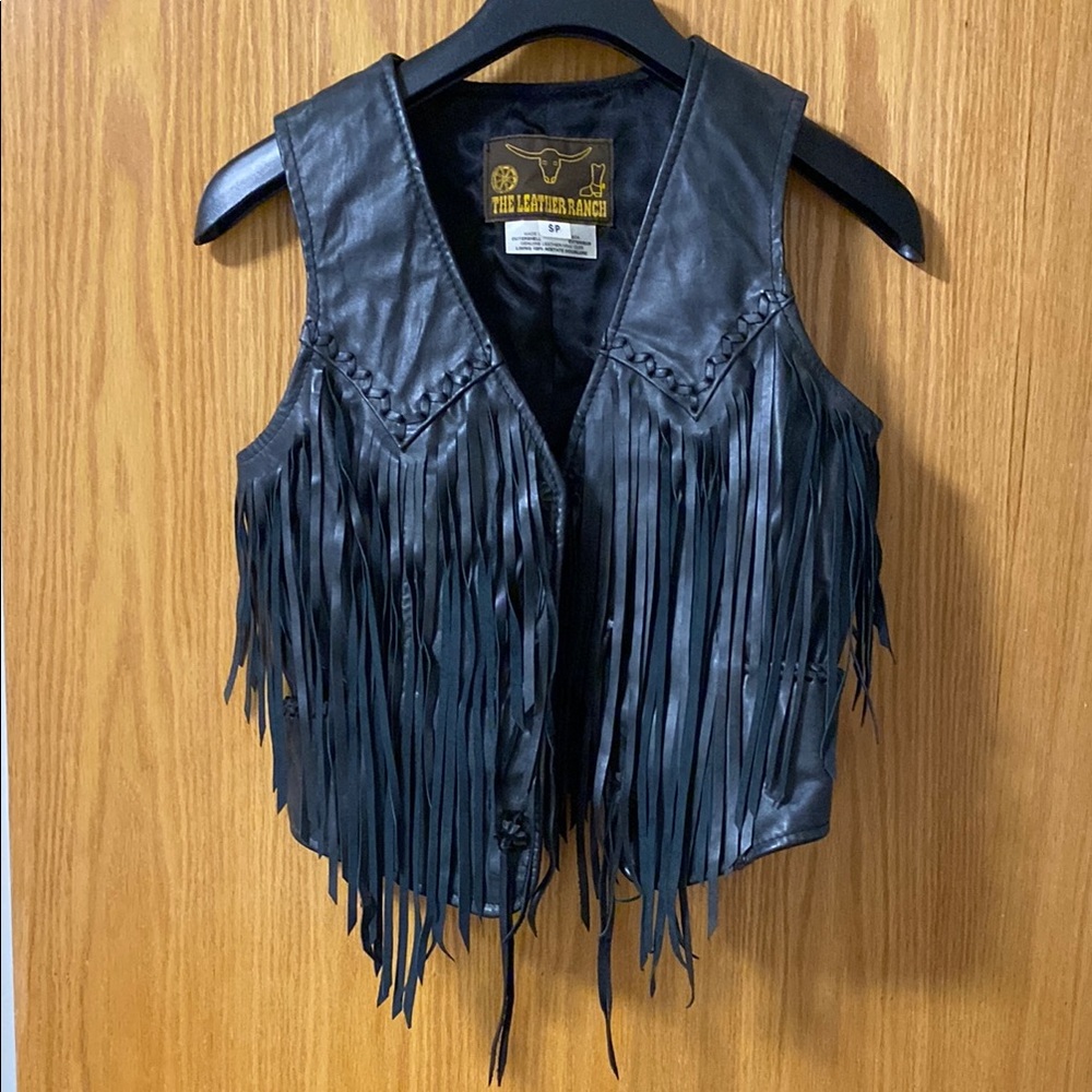 Black Fringe Vest